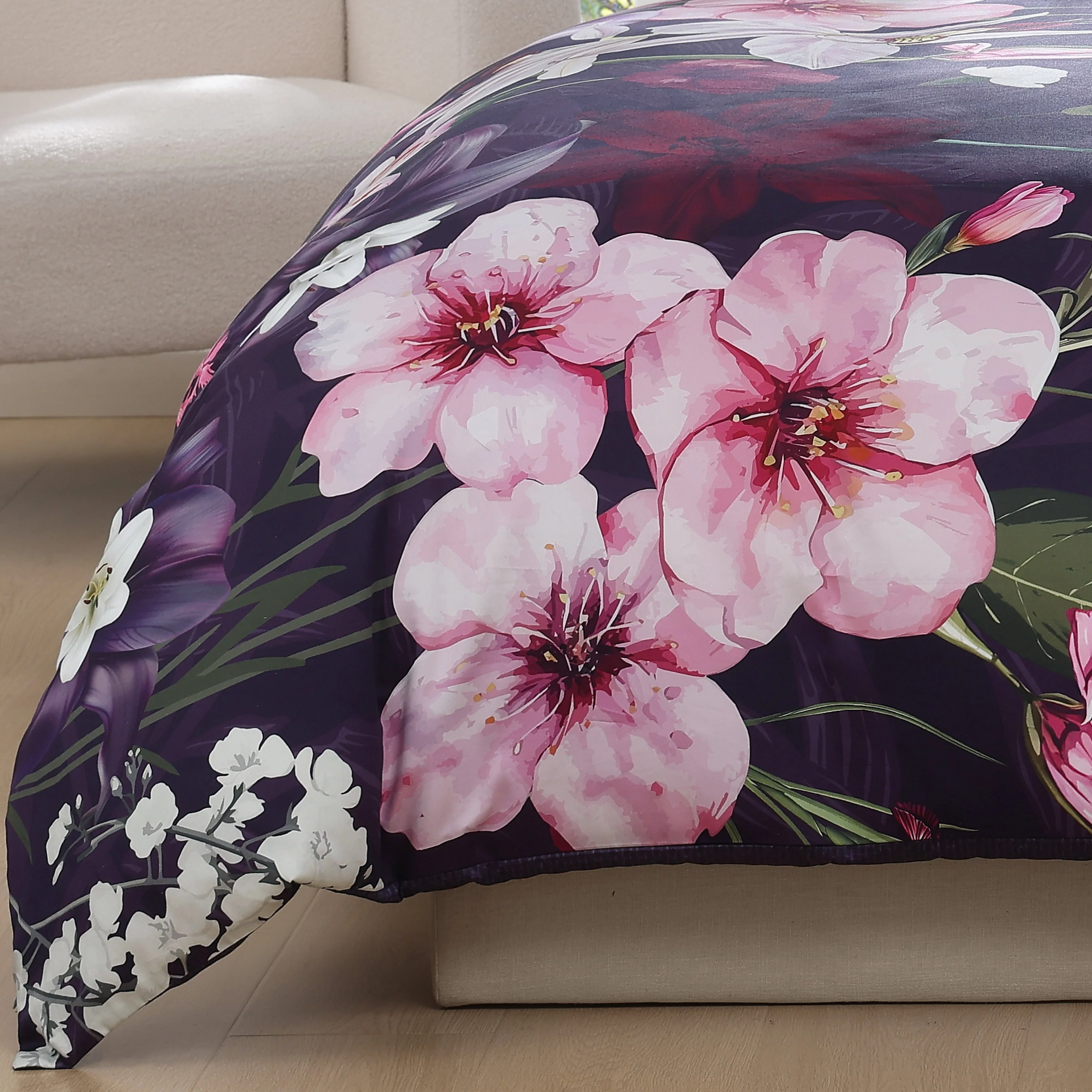 Bebejan Morning Glory 5 Piece Reversible Comforter Set - Kaedas