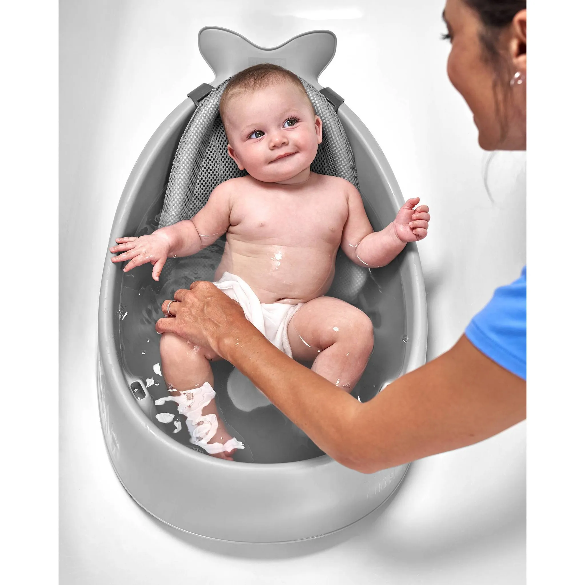 Moby Smart Sling 3-Stage Baby Bath Tub - Gray (See Description) - Kaedas