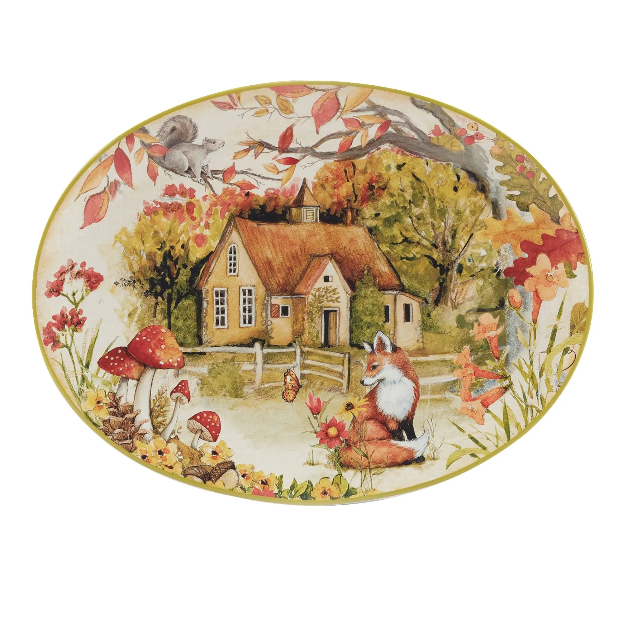 Woodland Critters Oval Platter - Kaedas