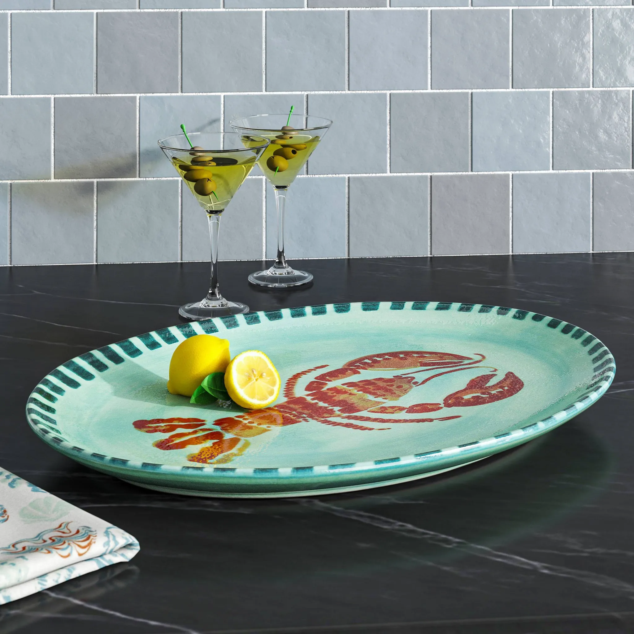 Coastal 12-Inch Lobster Serving Platter - Kaedas