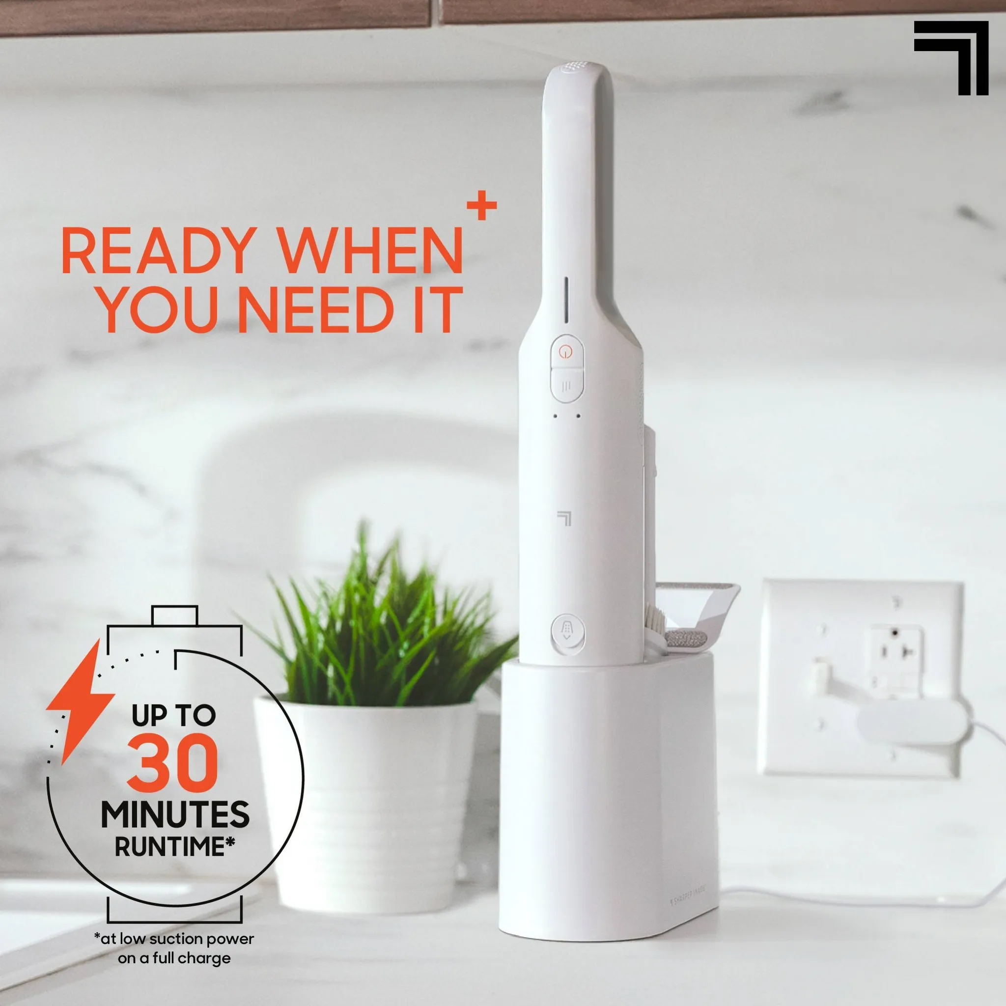 Cordless Handheld Vacuum 120W - White - Kaedas