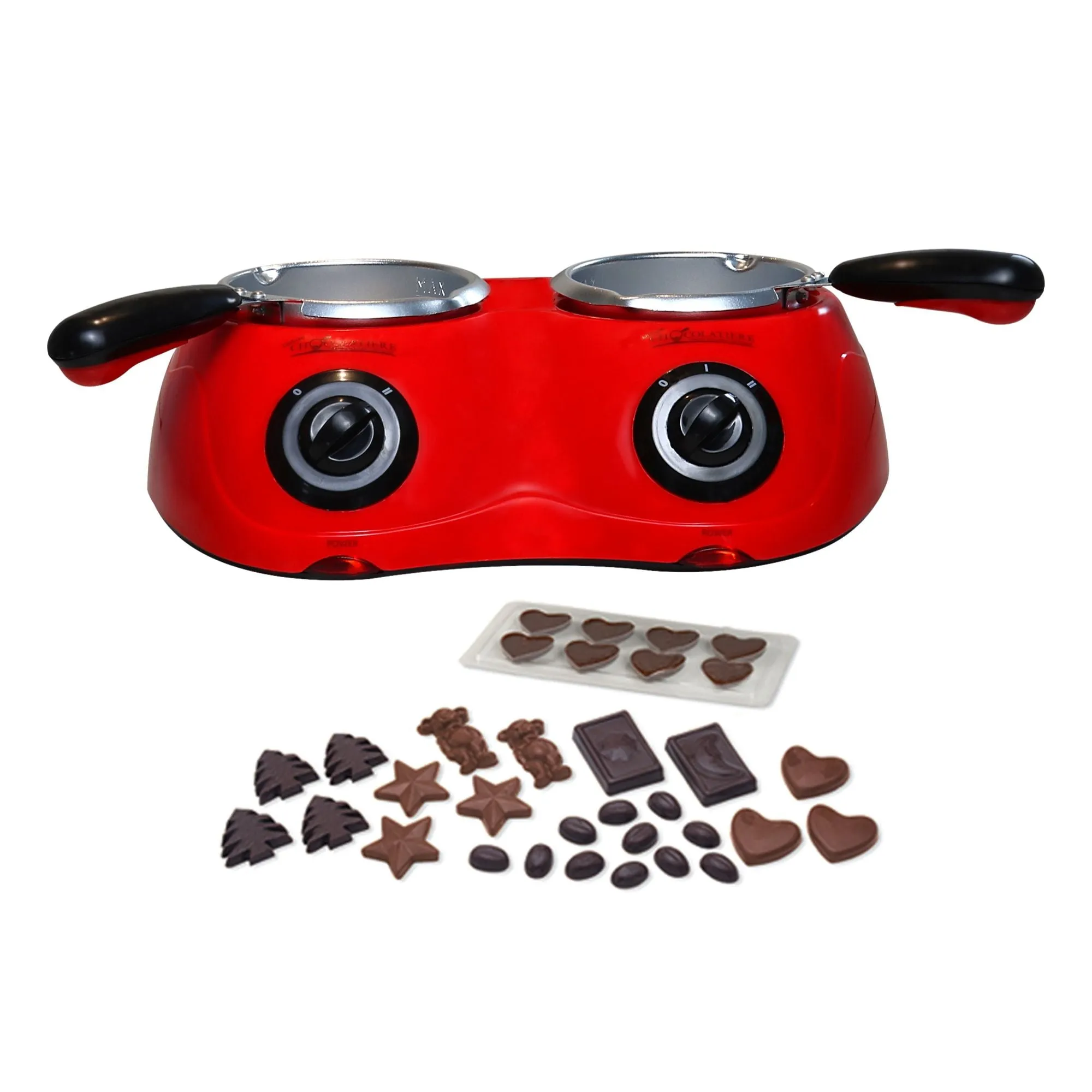 Total Chef Deluxe Chocolatiere Dual Chocolate Melter - Red - Kaedas