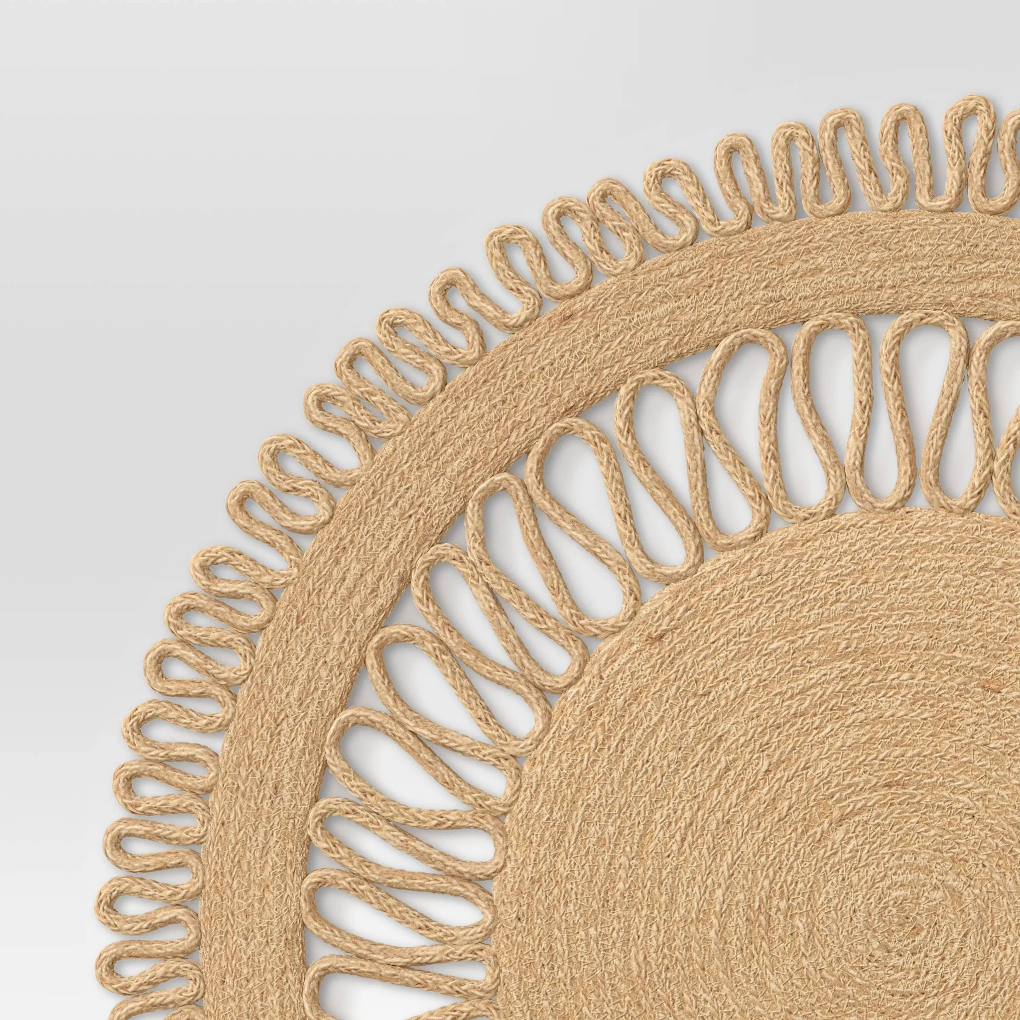 Jute Decorative Charger Brown - Kaedas