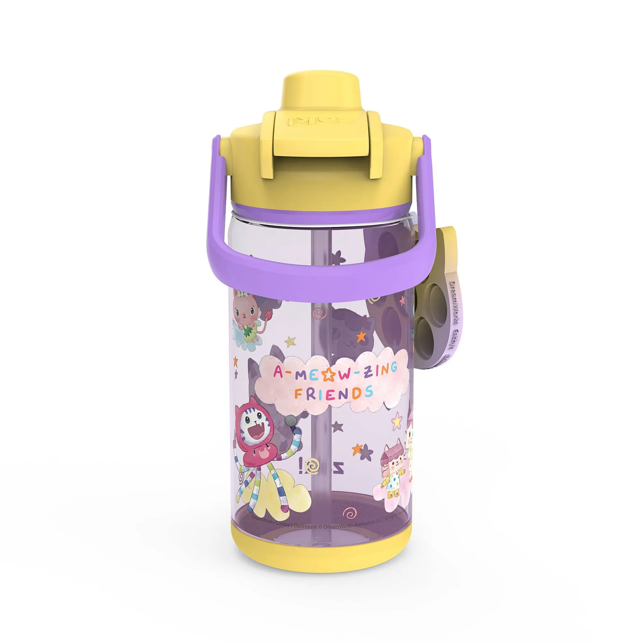 16 fl oz Gabbys Dollhouse Straw Bottle with Toy Popper - Kaedas