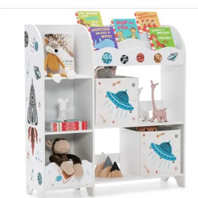 Costway Kids Toy and Book Organizer with Storage Bins - Kaedas