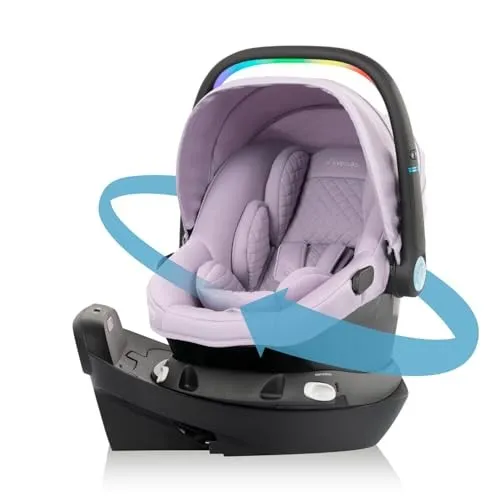 Revolve 180 LiteMax NXT Rotating Infant Car Seat with Sensory Soothe - Agate Purple - Kaedas