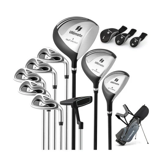 Men¡¯s Profile Complete Golf Club Package Set Includes 10 Pieces-Gray - Kaedas