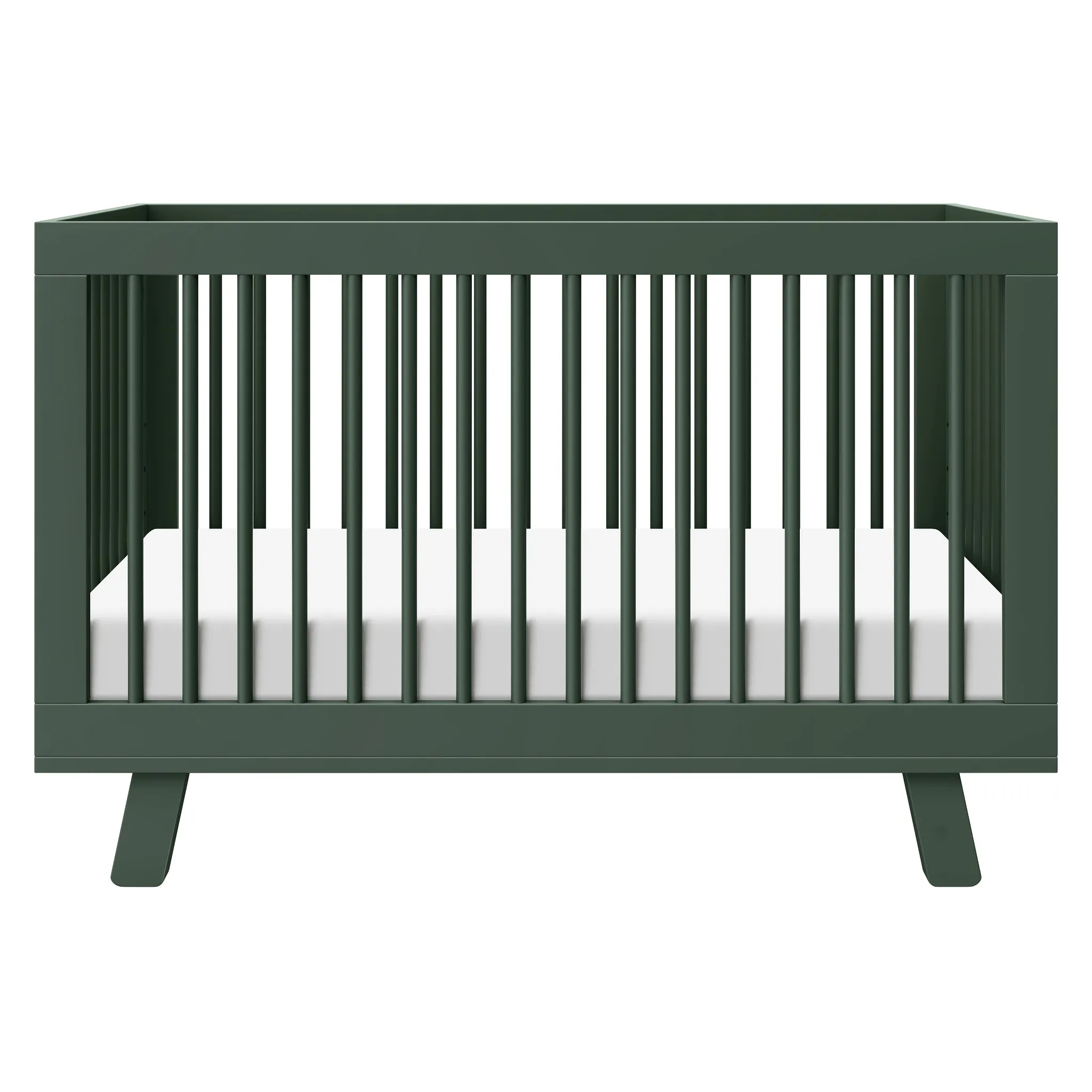 Hudson 3-In-1 Convertible Crib with Toddler Bed Conversion Kit - Forest Green - Kaedas