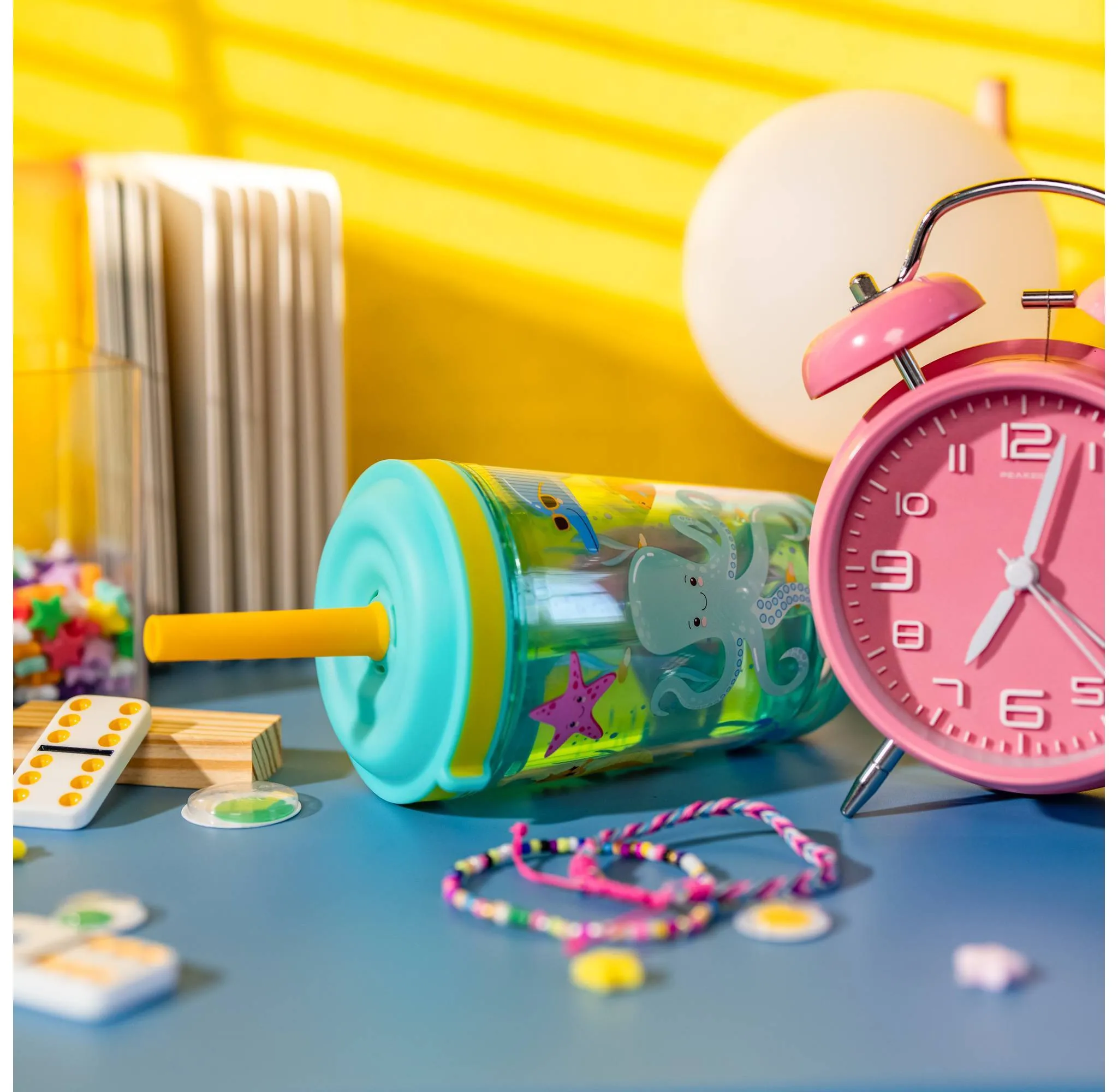 12oz Cartwheel Ocean Friends Straw Cup - Teal Blue - Kaedas