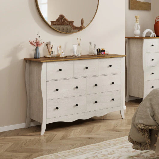 Closet Storage Organizer With 7 Folding Fabric Drawers-Gray - Kaedas