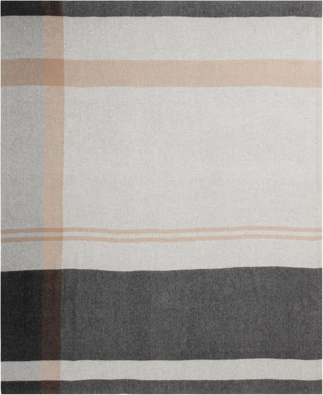 Dawson Forte 100% Cashmere Woven Throw - Dark Grey - Kaedas