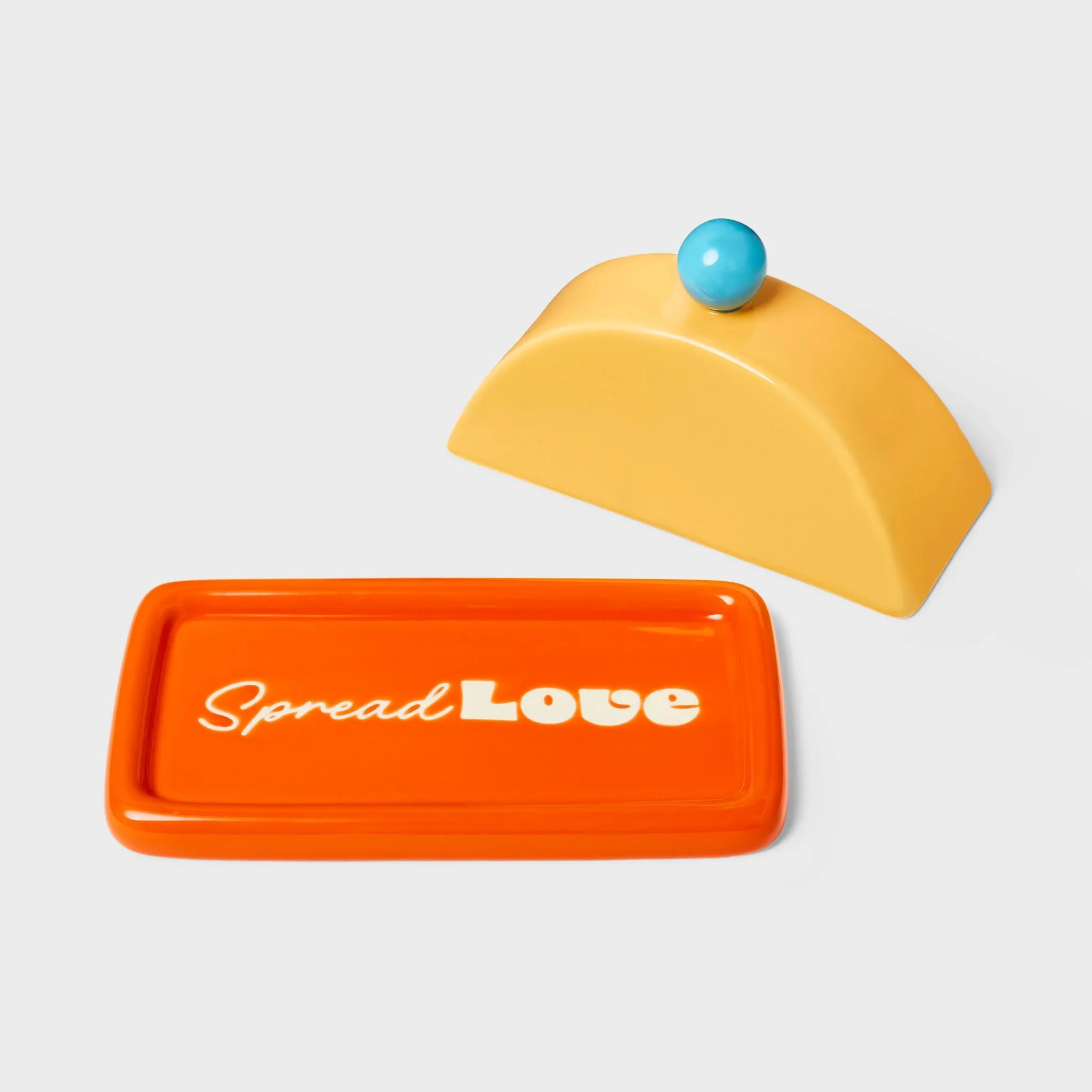 10.82 fl oz Stoneware Novelty Butter Dish - - Kaedas