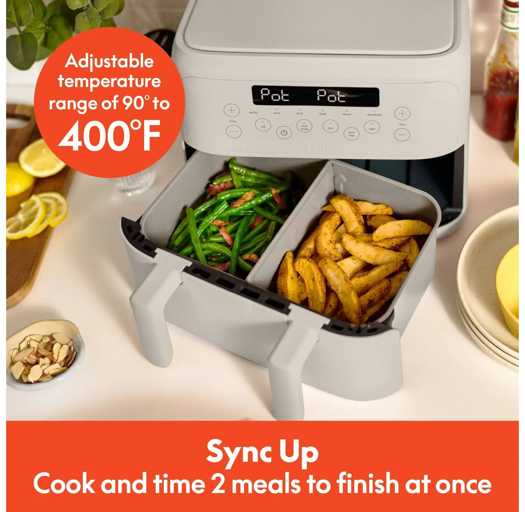 4qt TriZone Air Fryer - Oatmilk - Kaedas