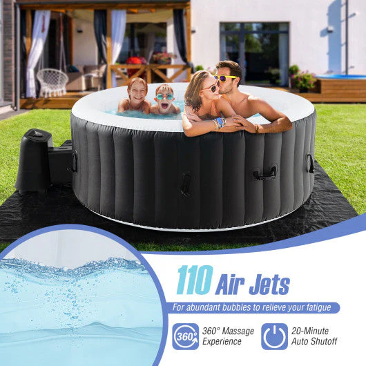 70/80 Inches Round SPA Pool Hottub With 110/130 Air Jets Electric Heater Pump-S - Kaedas