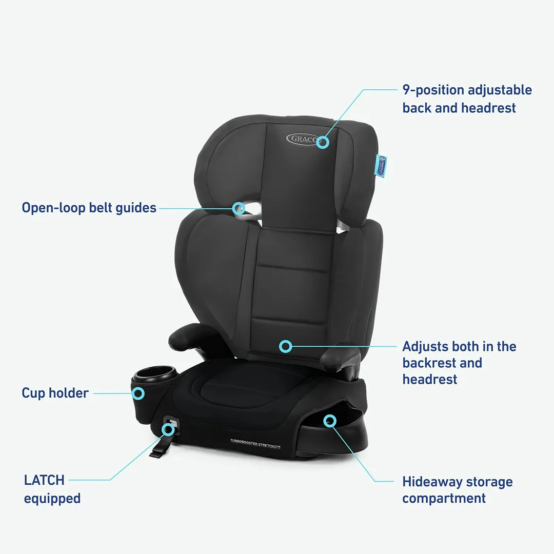 TurboBooster Stretch2Fit Booster Seat - Knight - Kaedas