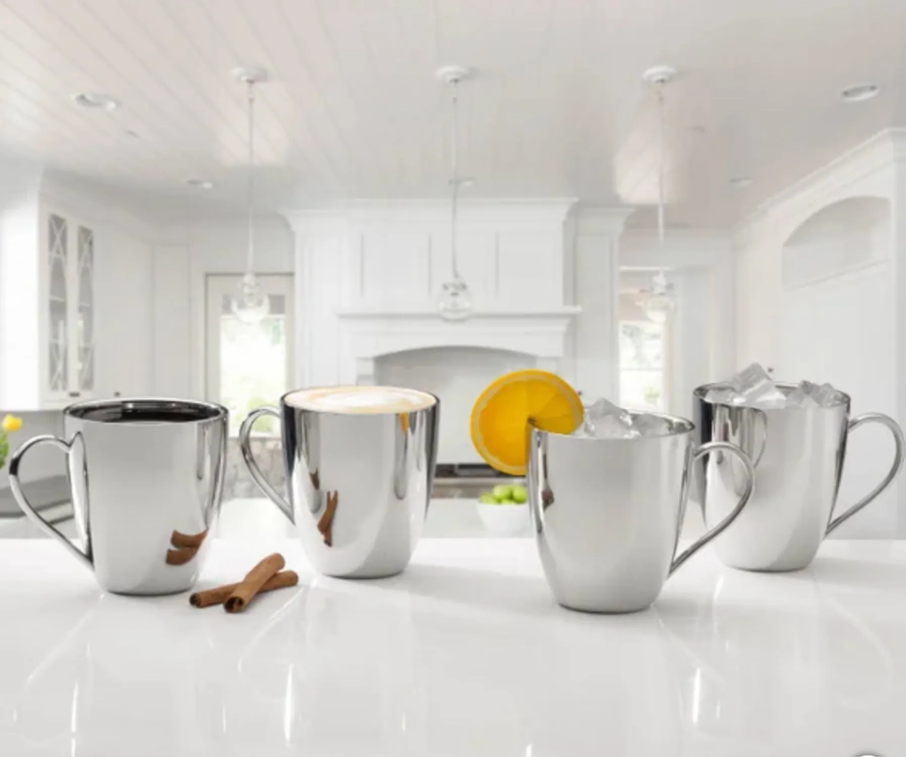 Double Wall Stainless Steel 20 Oz Mug Set - 4-Pack - Kaedas