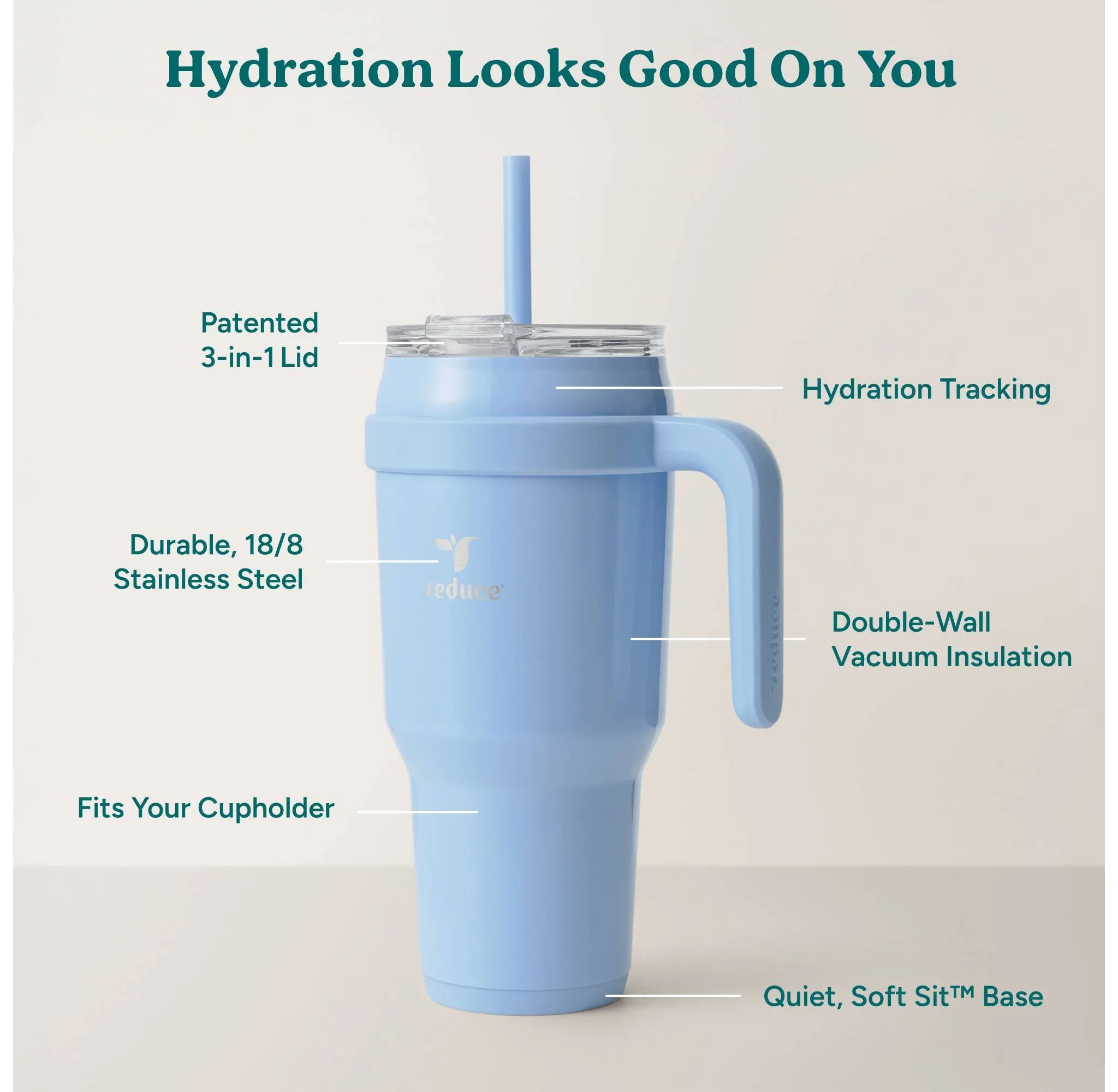 40oz Cold1 Vacuum Insulated Stainless Steel Straw Tumbler Mug - Glacier - Kaedas