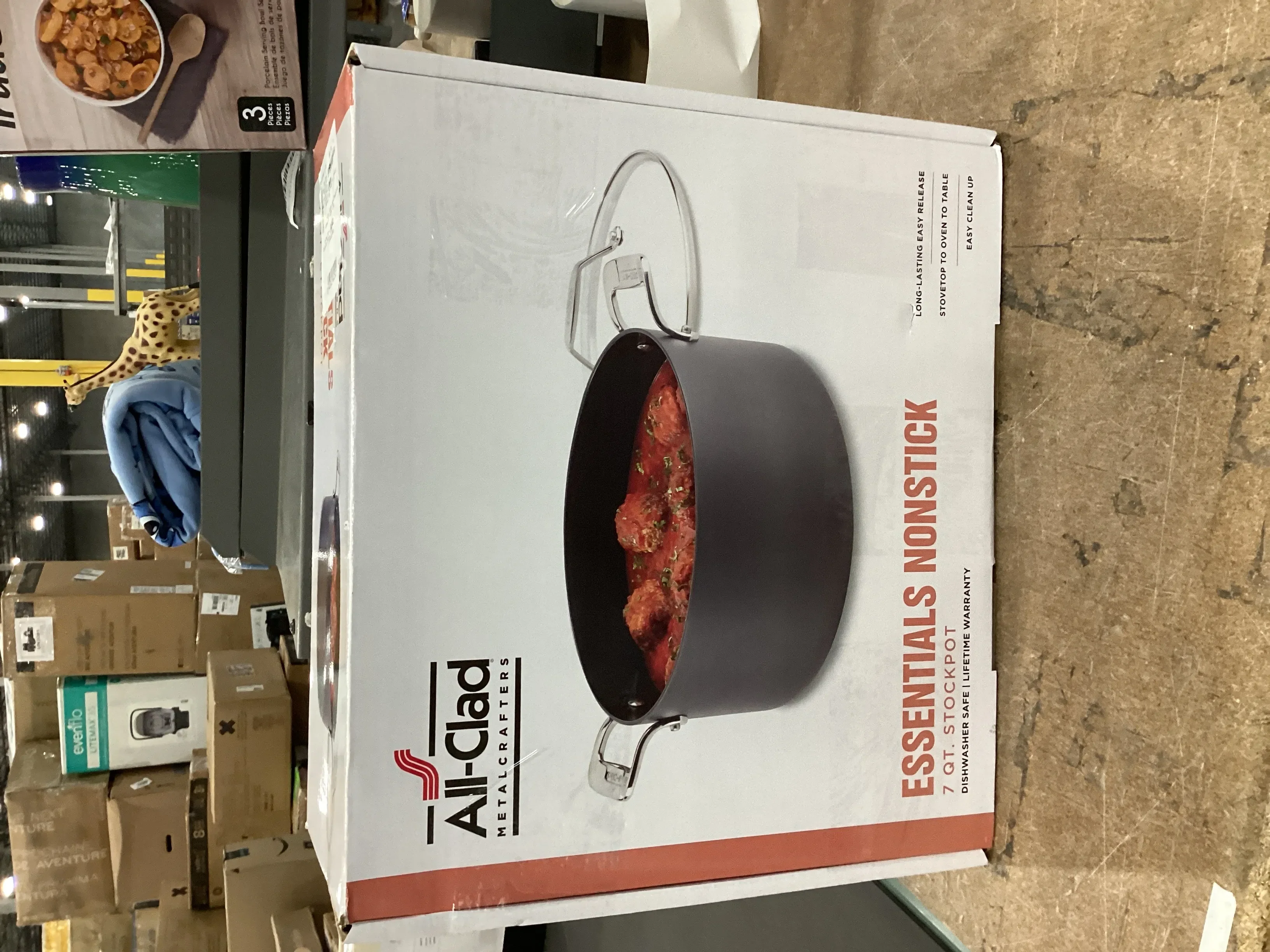 Cookware Essential Nonstick Hard Anodized with Glass Lid 7 QT Stockpot - Kaedas