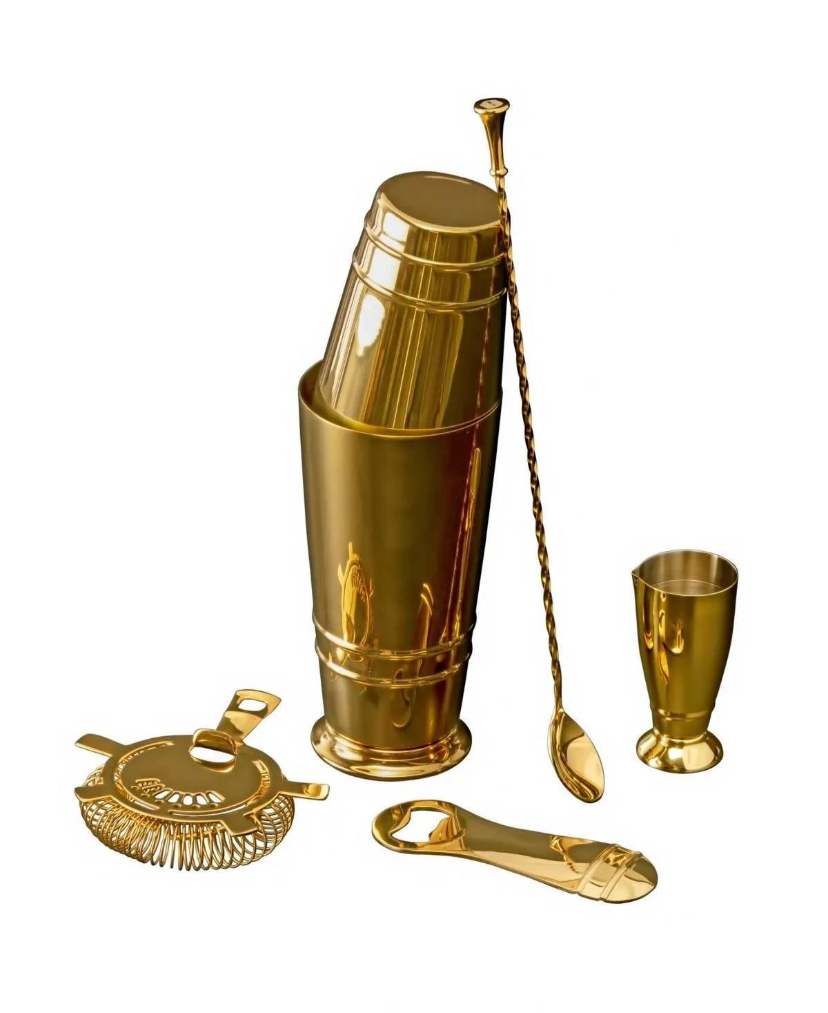 Fortessa Crafthouse Signature Gold Bartender Essentials Kit - Kaedas