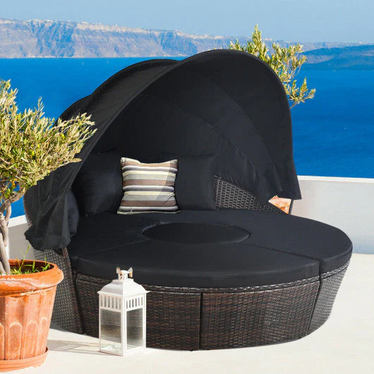 Outdoor Daybed With Retractable Canopy - Kaedas