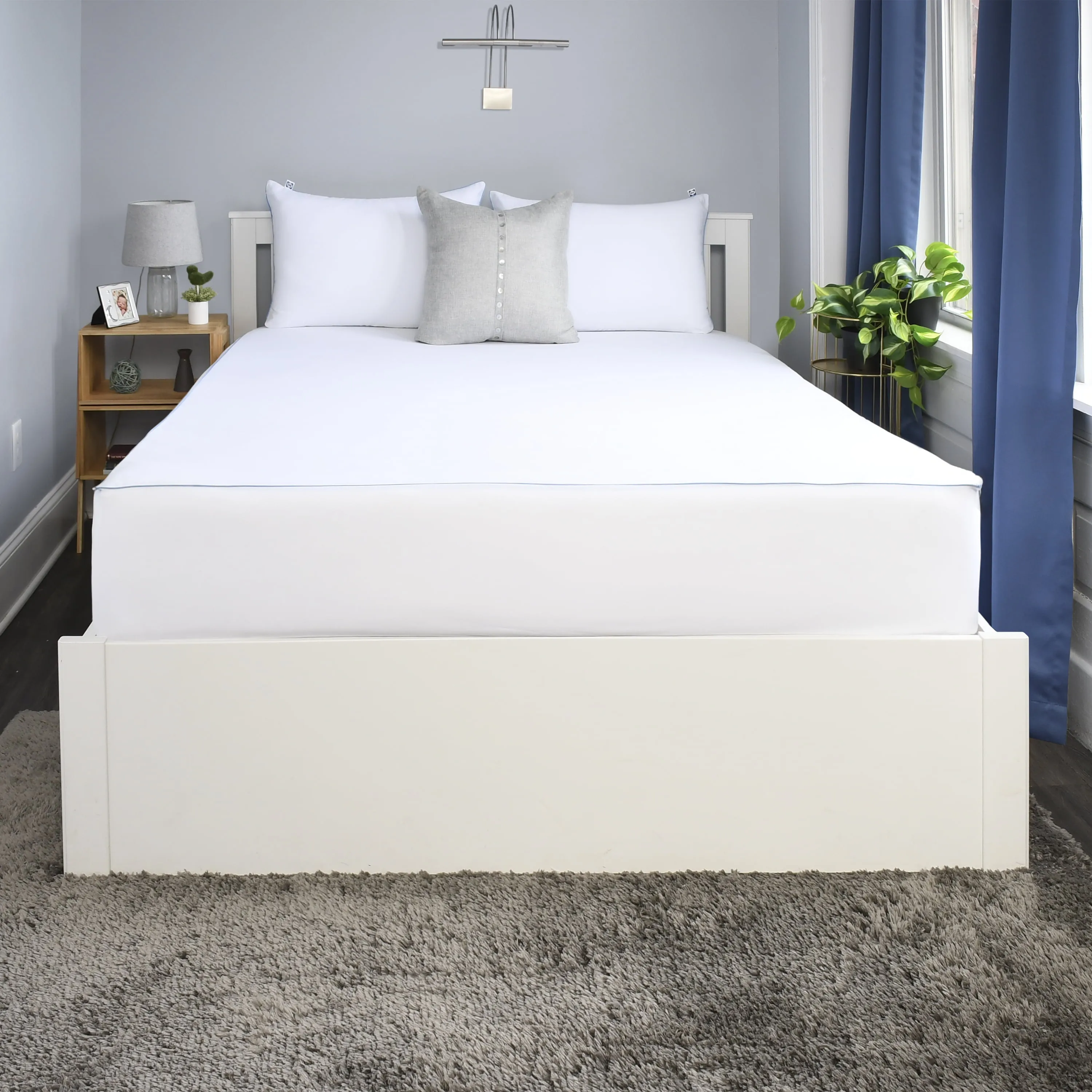 Cool Comfort Fitted Mattress Protector, Full - White - Kaedas