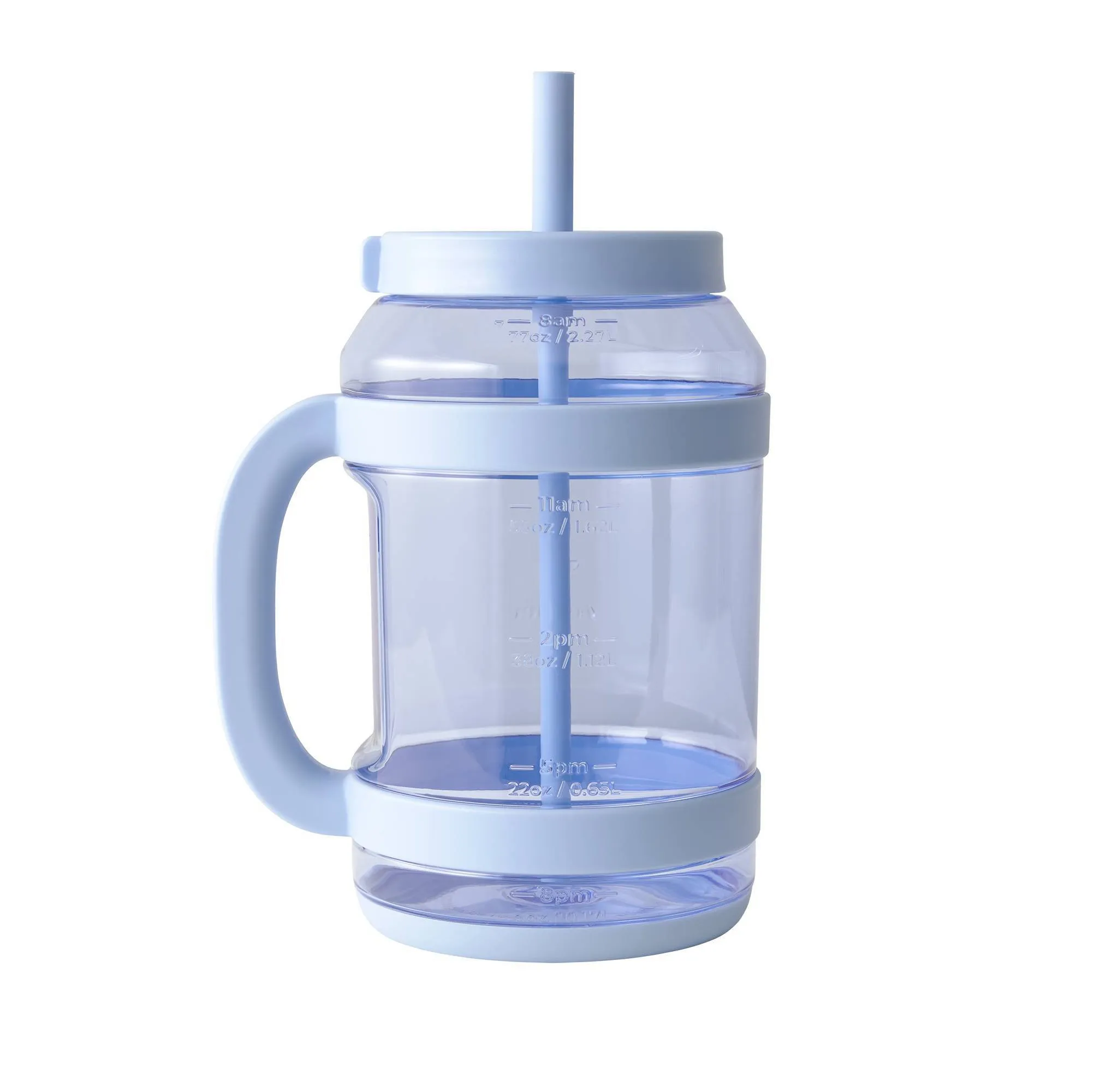 Reduce 80oz Tritan Waterday Mug Glacier: Portable Drinkware with Twist-Off Lid & Straw, Dishwasher-Safe - Kaedas