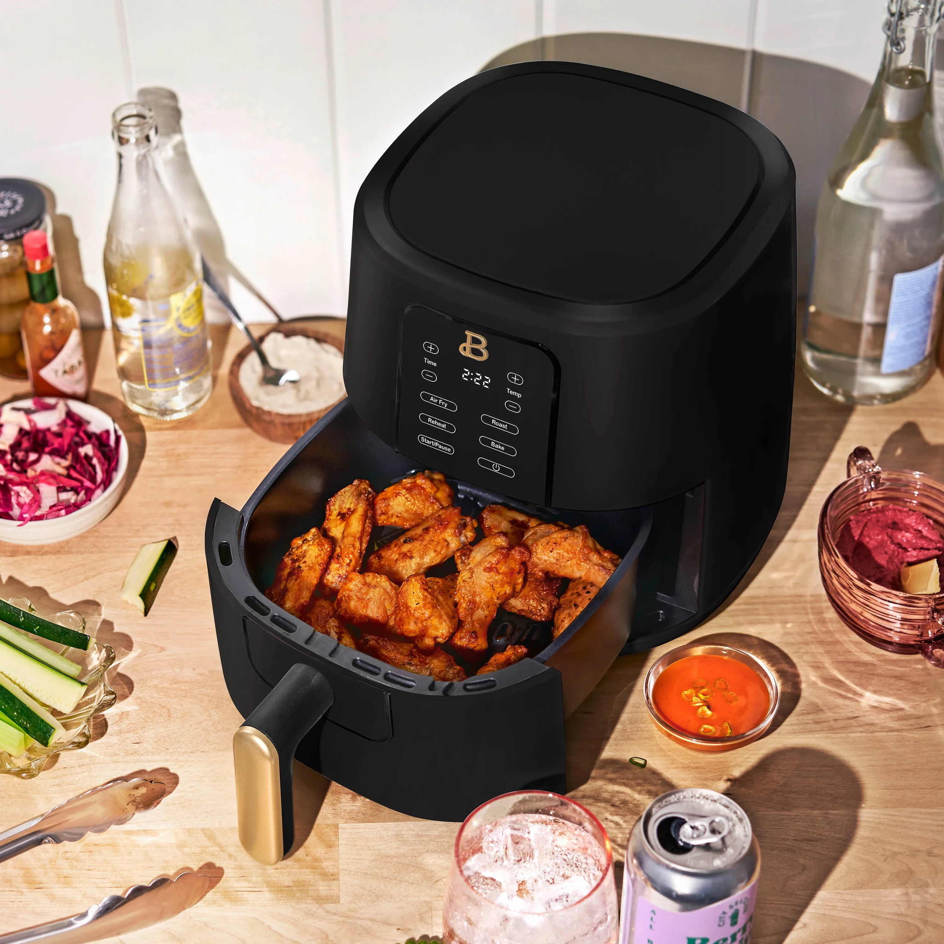 Beautiful 3 Qt Air Fryer With TurboCrisp Technology - Black Sesame - Kaedas