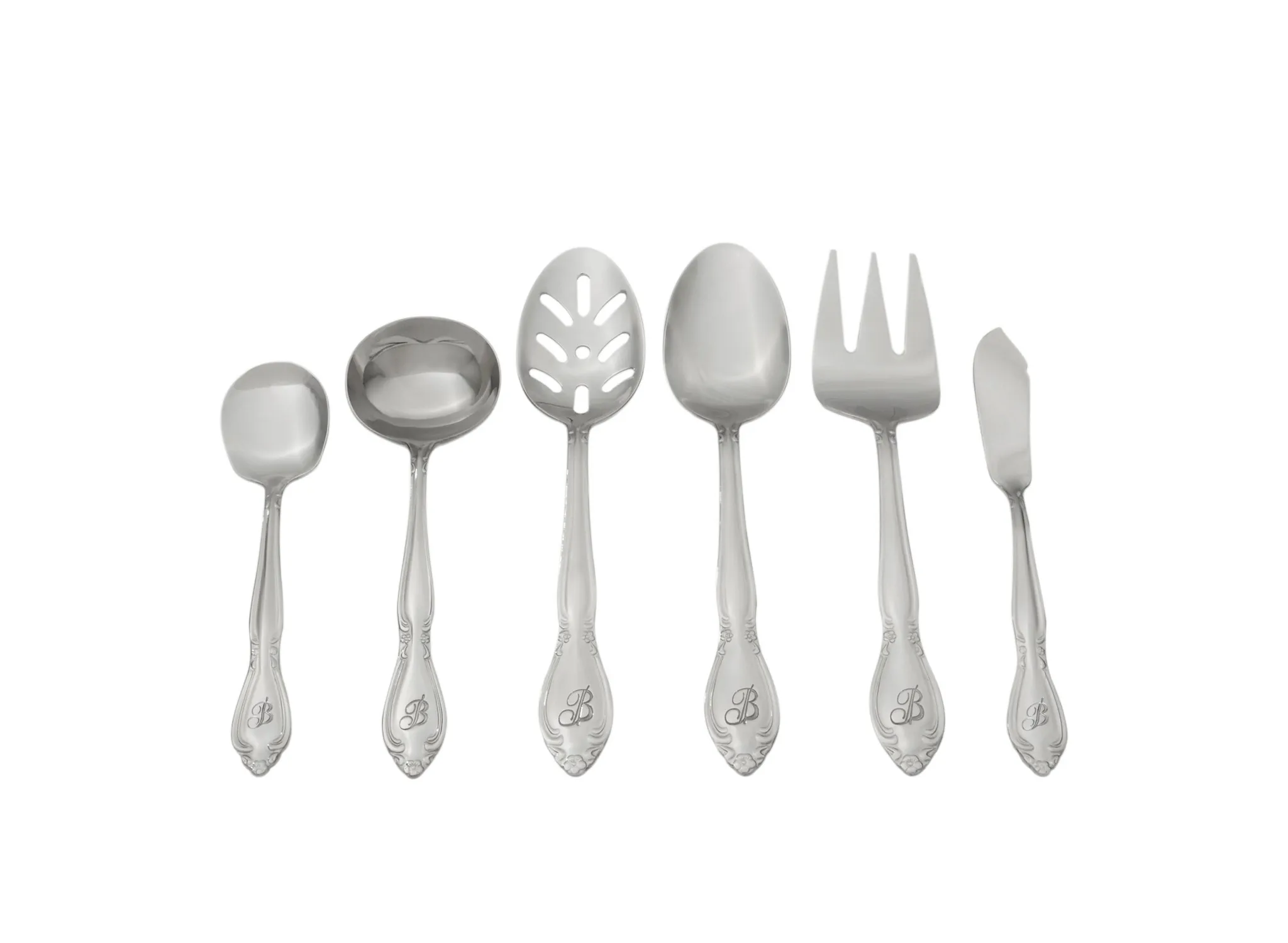 Monogrammed Flatware Set - Silver - Kaedas