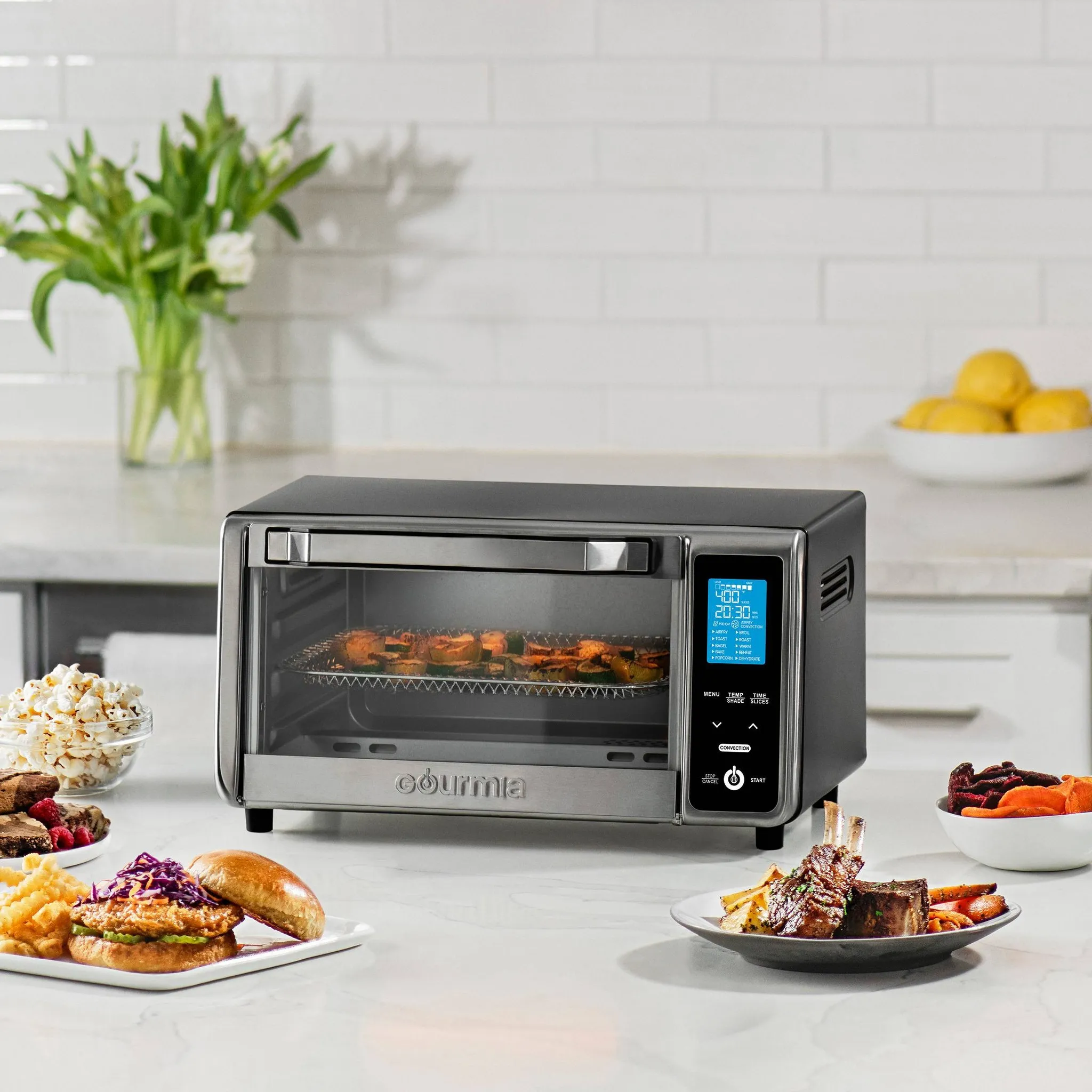 Digital 4-Slice Toaster Oven Air Fryer with 11 Cooking Functions (See Description) - Kaedas