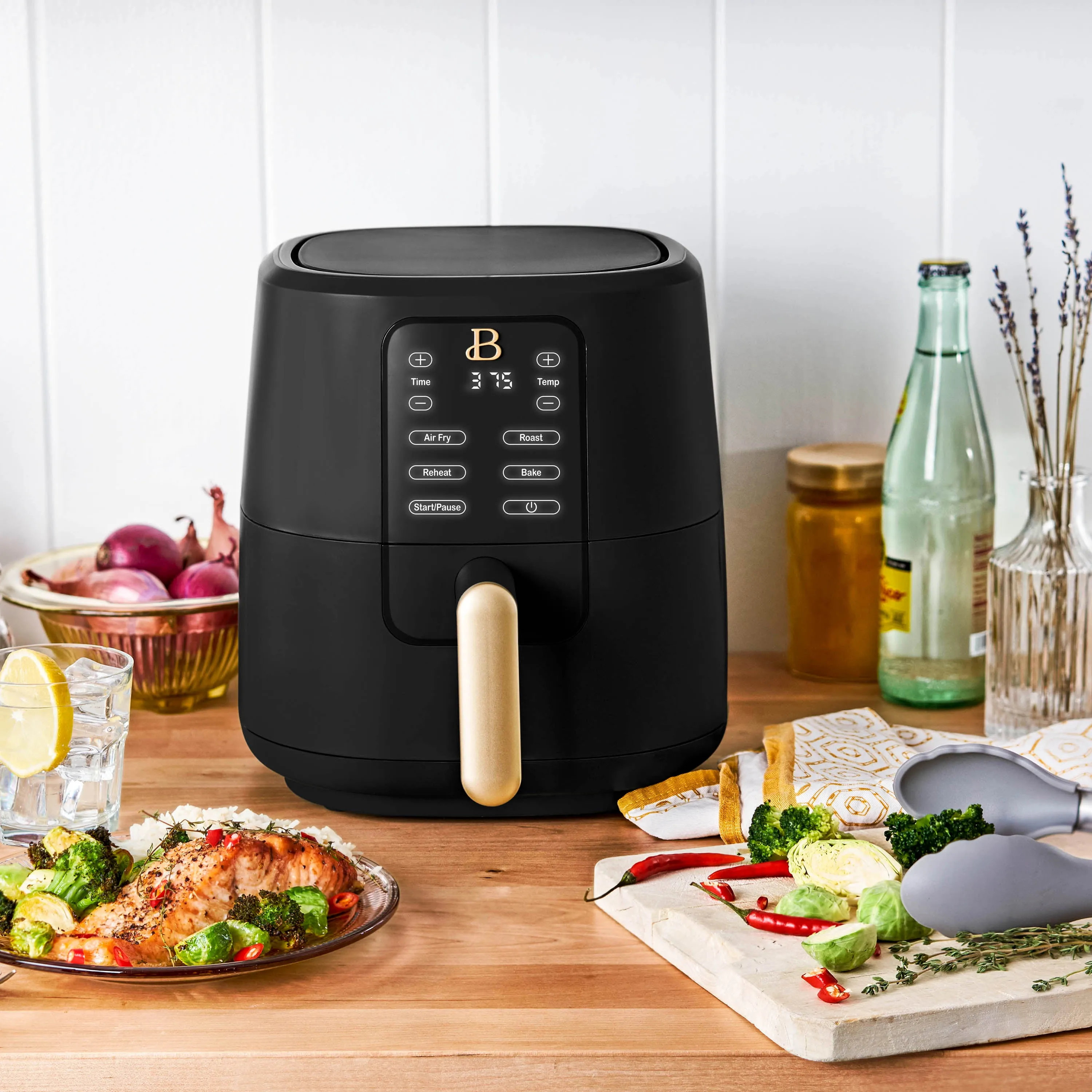 Beautiful 3 Qt Air Fryer With TurboCrisp Technology - Black Sesame - Kaedas