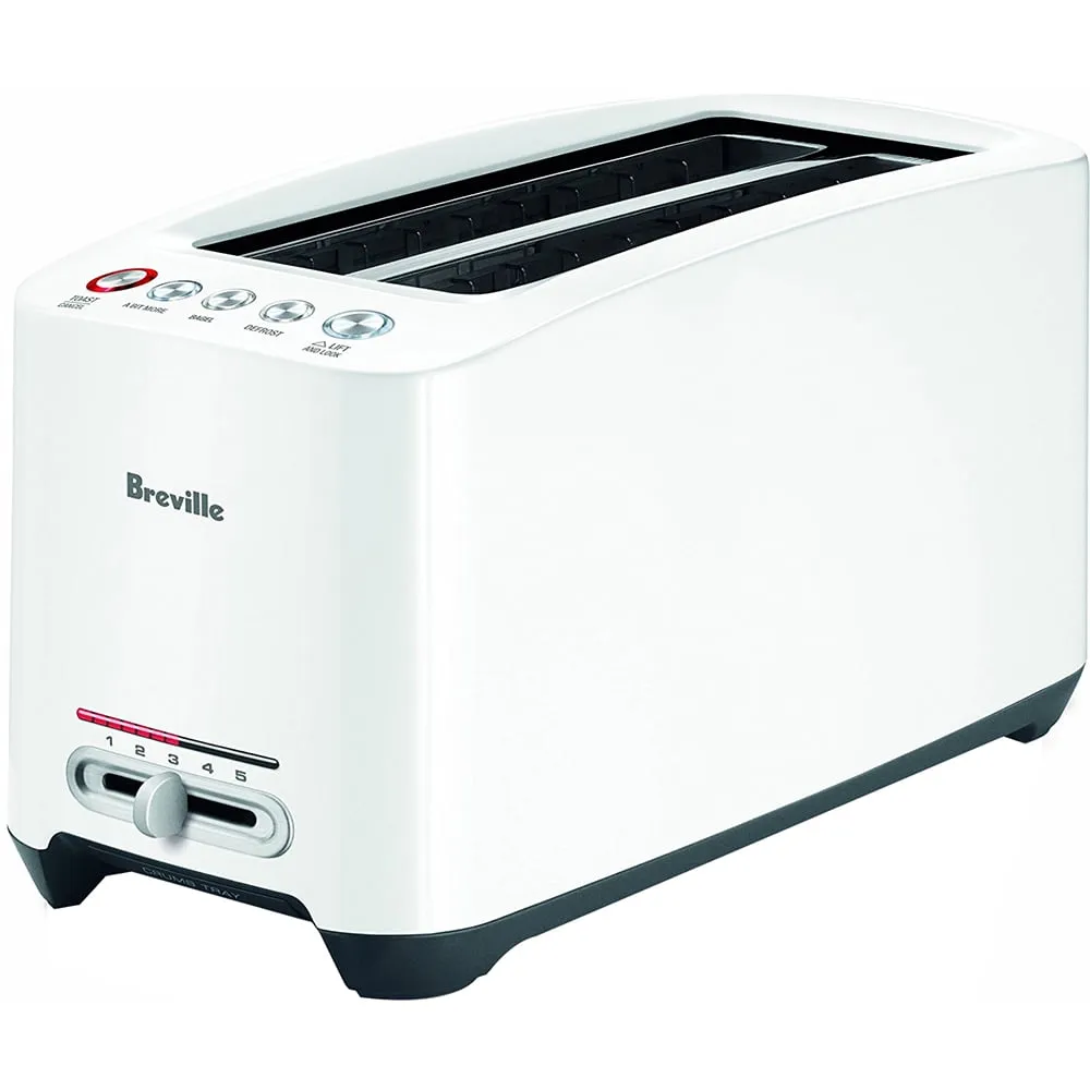 4-Slice Long Slot Toaster - White - Kaedas