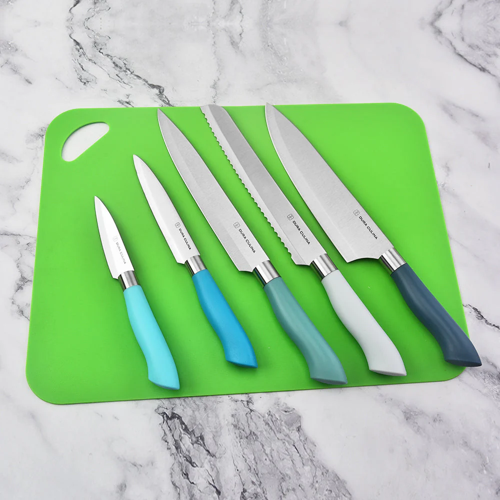 14-Piece Color-Coded Knife & Cutting Board Set - Kaedas