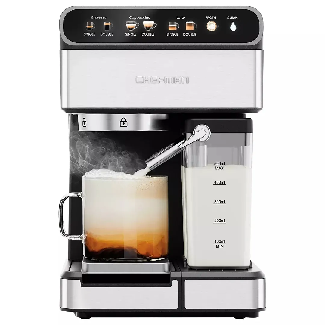 4 Shot Steam Espresso Maker with Frothing Wand - Kaedas