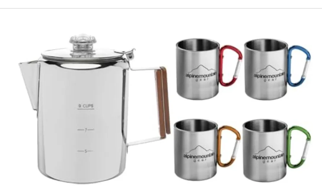 Stainless Steel Coffee Mugs Set 5 Pcs - Kaedas