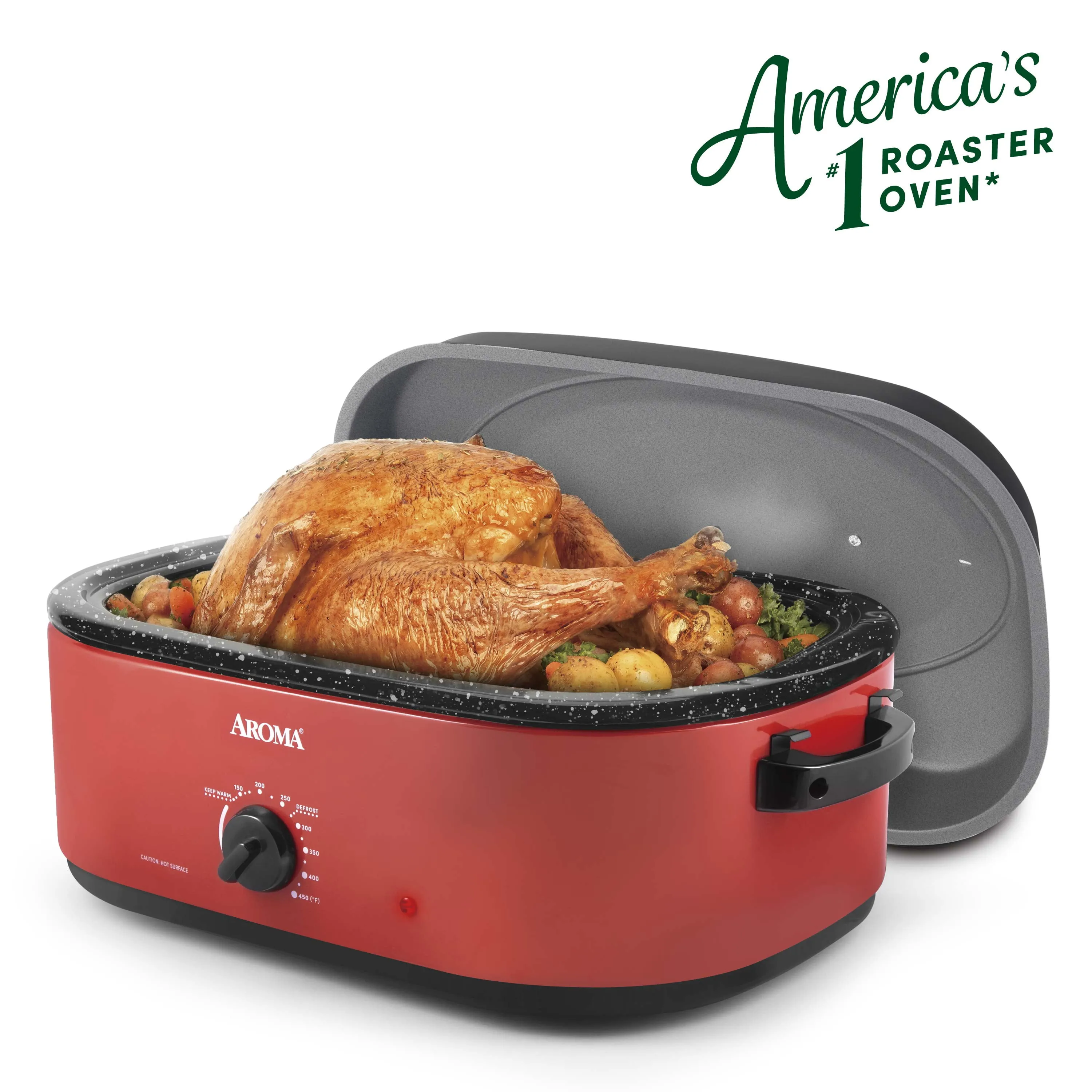 Aroma 18Qt Electric Roaster Oven With High Dome Lid - Kaedas