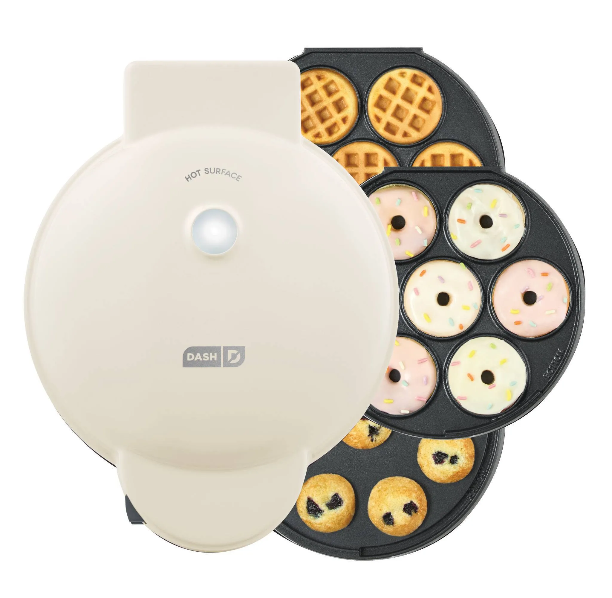 MultiMaker Treat Maker System with Waffle Bite, Mini Donut, & Mini Cupcake Plates - Kaedas
