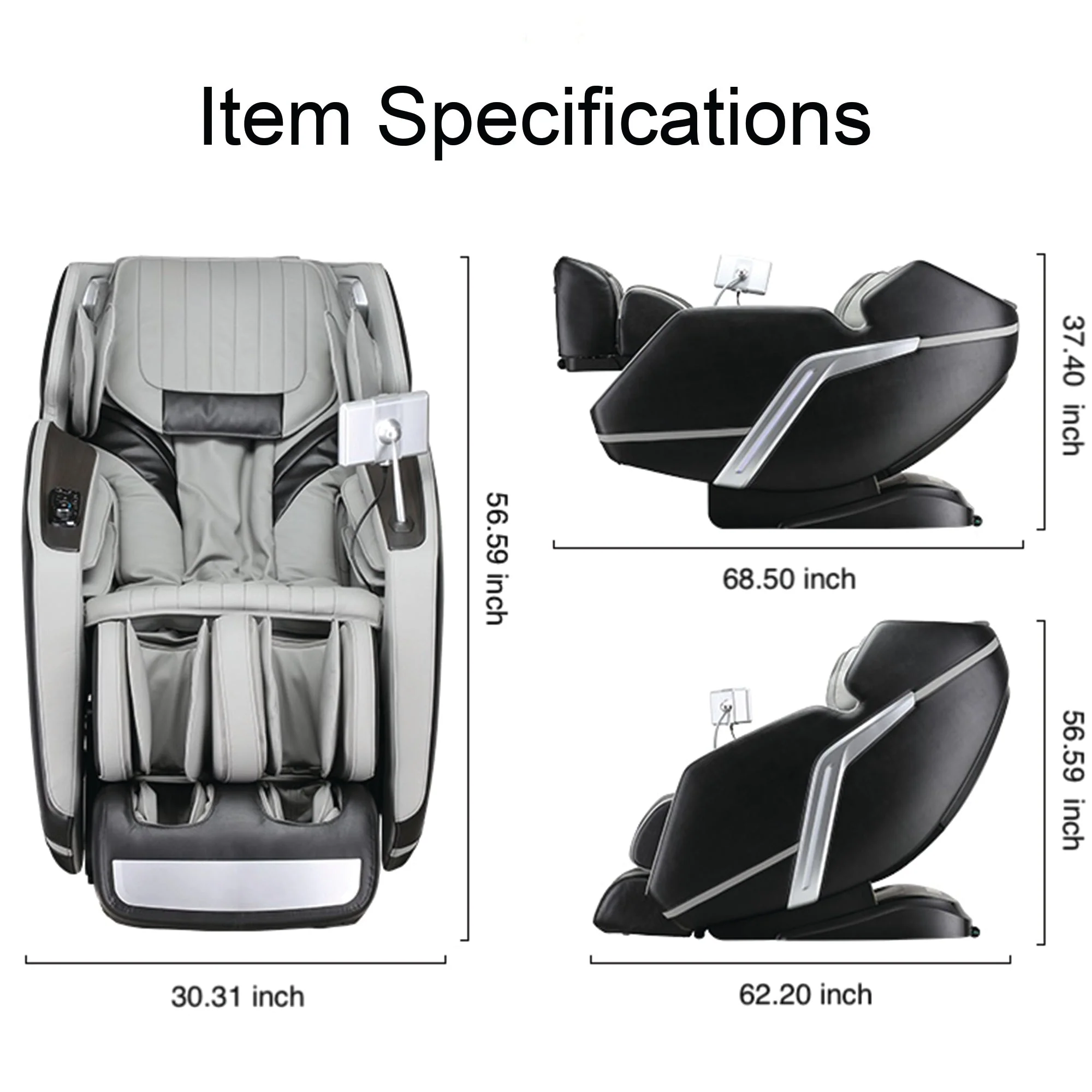 Lifesmart Nova 4D Faux Leather Zero Gravity Massage Chair R8658L - Kaedas