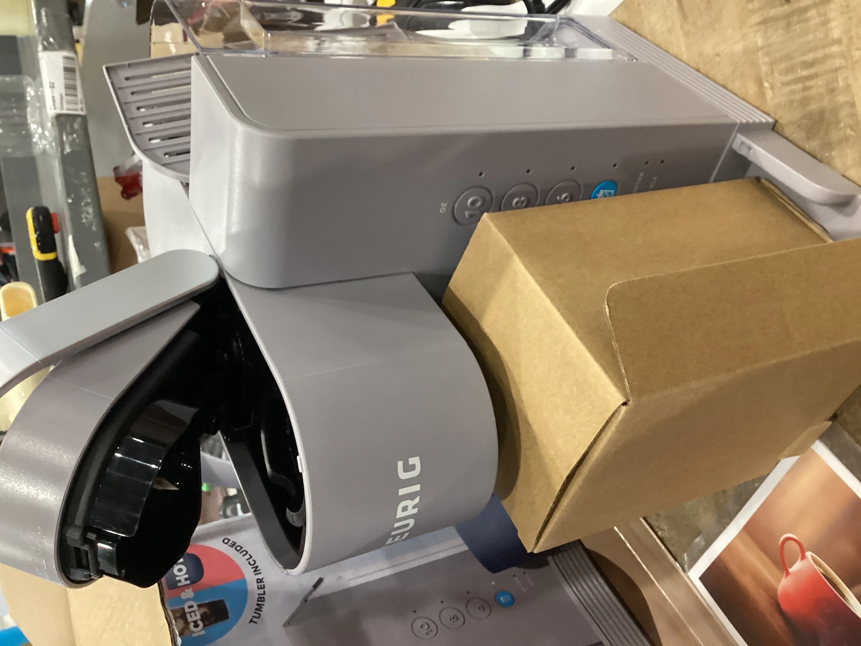 K-Iced Essentials Gray Iced and Hot Single-Serve K-Cup Pod Coffee Maker (See Description) - Kaedas