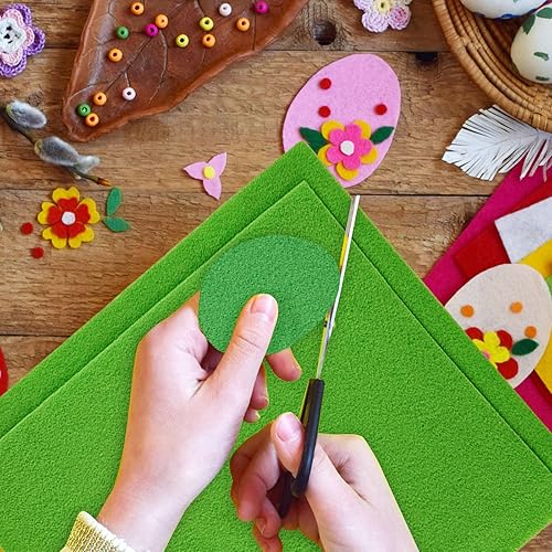 Jtnohx Filzstoff, Weiche Farbig Filz zum Basteln, 1,4mm dick Bastelfilz, 20x30cm Filzplatten für Heimwerker und Nähprojekte (Weiß) - Kaedas