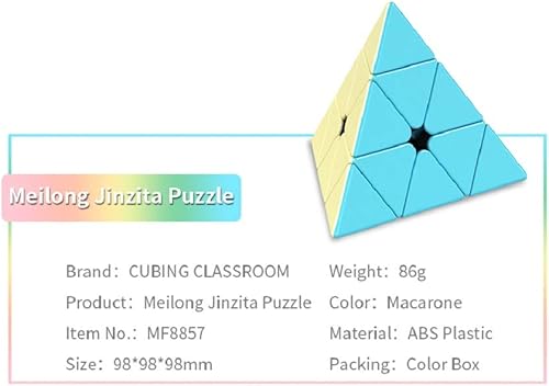 FunnyGoo MoYu Cuing Klassenzimmer Mofangjiaoshi MFJS Meilong Macaron Serie 3x3 Pyraminx, Pyramid Puzzle Würfel Pyramix Triangle Magic Cube - Kaedas