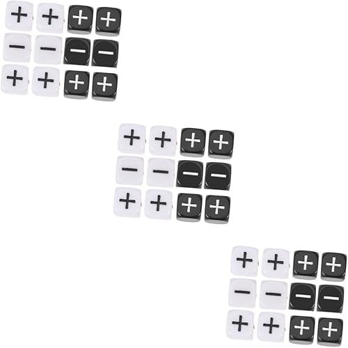 VICASKY 36 STK Großes Würfelspielzeug Sechsseitige Würfel Runde Eckwürfel Spielbrettwürfel Minus-pluszeichen-würfel Acryl Spielzeug Würfelspielzeug Für Kinder - Kaedas