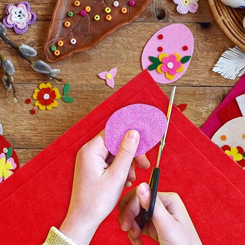 Jtnohx Filzstoff, Weiche Farbig Filz zum Basteln, 1,4mm dick Bastelfilz, 20x30cm Filzplatten für Heimwerker und Nähprojekte (Weiß) - Kaedas