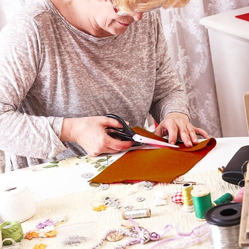 Jtnohx Filzstoff, Weiche Farbig Filz zum Basteln, 1,4mm dick Bastelfilz, 20x30cm Filzplatten für Heimwerker und Nähprojekte (Weiß) - Kaedas