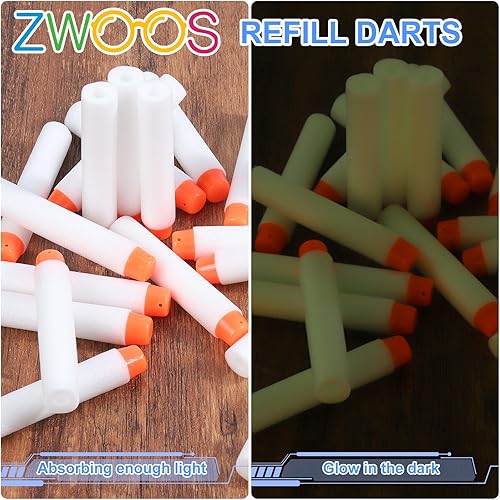 ZWOOS Darts Pfeile für Nerf 7,2 cm 200 StückRefill Darts Nachfüll Bullets Schaumstoff Darts s für Nerf N-Strike Elite Series Blasters Spielzeugpistole - Kaedas