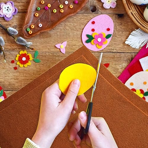 Jtnohx Filzstoff, Weiche Farbig Filz zum Basteln, 1,4mm dick Bastelfilz, 20x30cm Filzplatten für Heimwerker und Nähprojekte (Weiß) - Kaedas