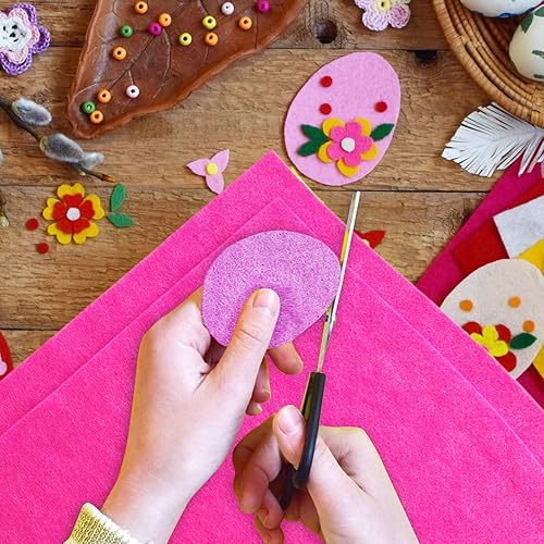 Jtnohx Filzstoff, Weiche Farbig Filz zum Basteln, 1,4mm dick Bastelfilz, 20x30cm Filzplatten für Heimwerker und Nähprojekte (Weiß) - Kaedas