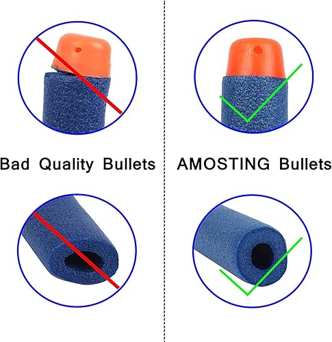 ZWOOS Darts Pfeile für Nerf 7,2 cm 200 StückRefill Darts Nachfüll Bullets Schaumstoff Darts s für Nerf N-Strike Elite Series Blasters Spielzeugpistole - Kaedas