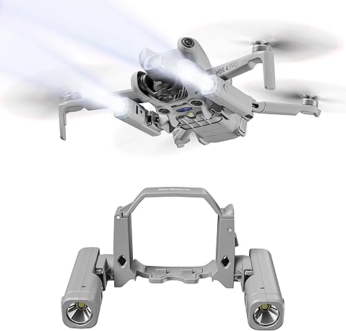 STARTRC Mini 4 Pro LED Nachtnavigationslicht Suchscheinwerfer Nachtlicht Scheinwerfer für DJI Mini 4 Pro Zubehör,Nachtfüll Strobe Licht mit Halterung Halter Anti-Kollision für Dji Mini 4 Pro - Kaedas