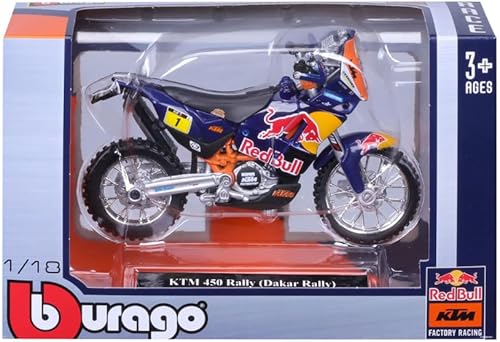 KTM 450 Rally [Bburago 51070] Factory Racing Team 1:18 Die Cast, Sortiert - Kaedas