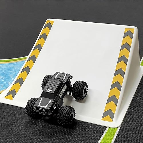 LDARC Mini RC Crawler 1:43 4WD All Terrain RC Rock Truck Ideal Für Raupenfahrzeug-Enthusiasten 2.4Ghz Maßstab Ferngesteuertes Auto Modell Kommt Mit DIY Weißer Karosserie (Wüstengelb) - Kaedas